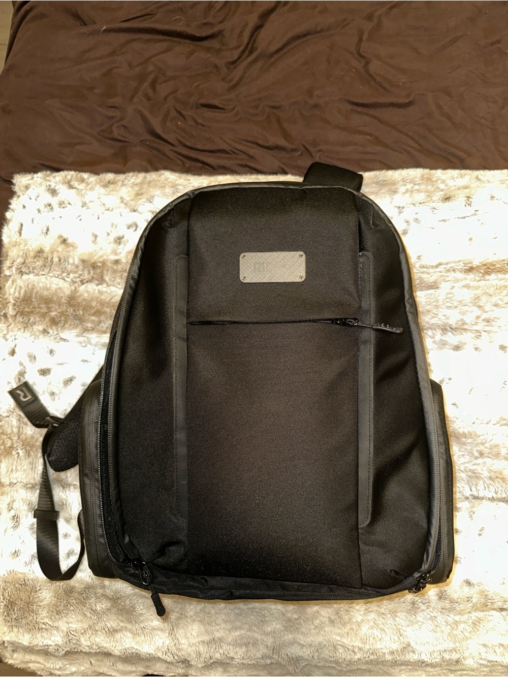 Men's Black Everyday Backpack - Sleek Travel & Work Bag